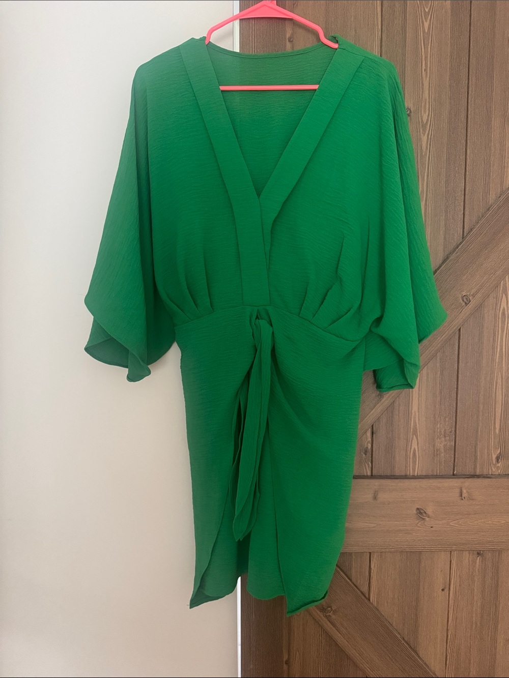 Cupshe Green V-Neck Swim Coverup with Tie Waist